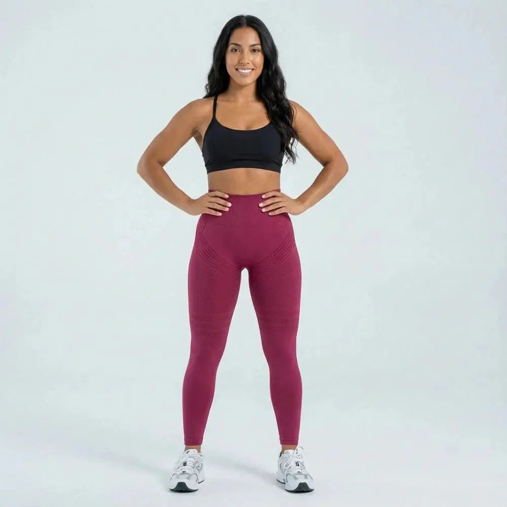 Flexients 3D Leggings - Burgundy