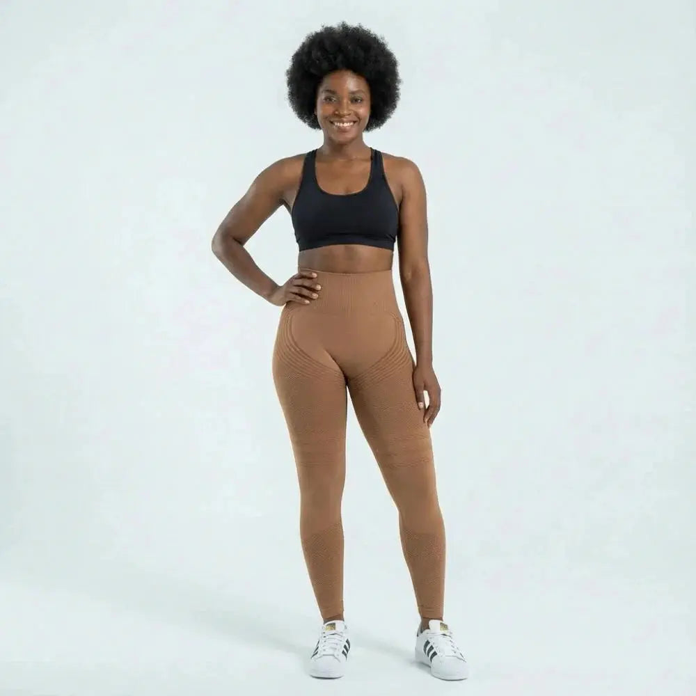 Flexients 3D Leggings - Brown Coffee
